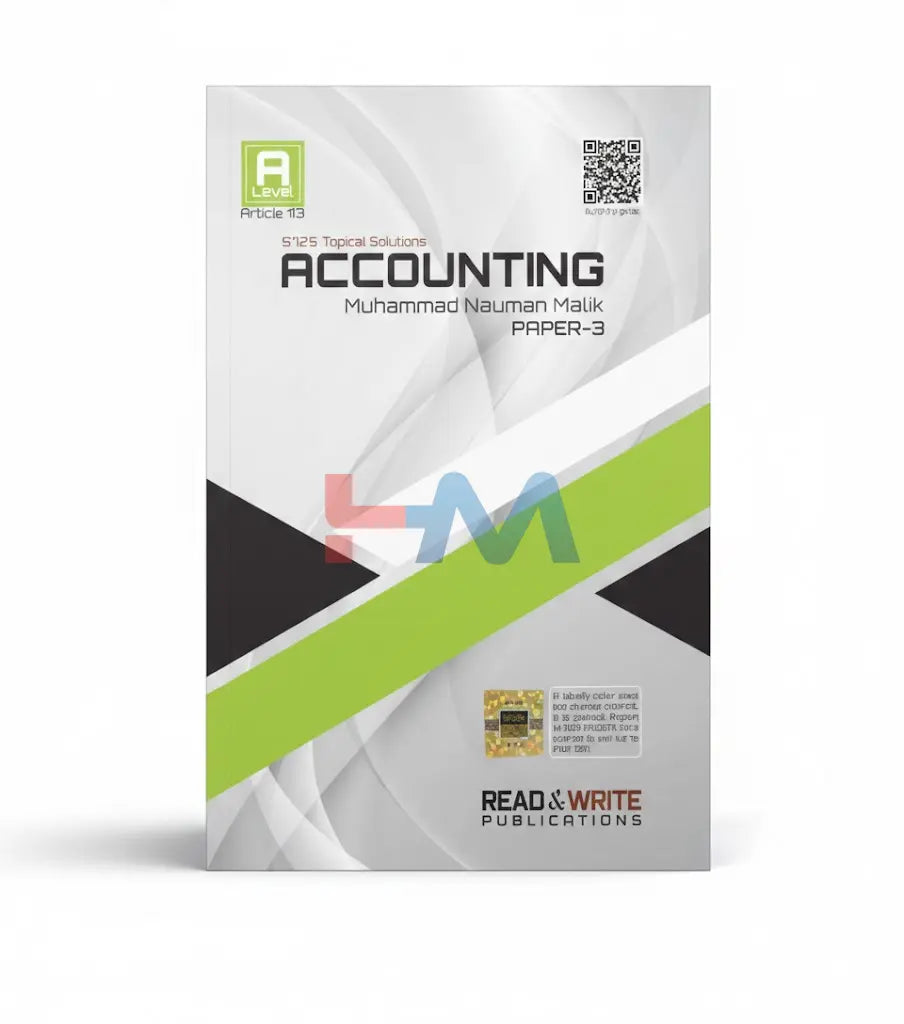 113 Accounting A2-Level Paper-3 Topical Worked Solutions