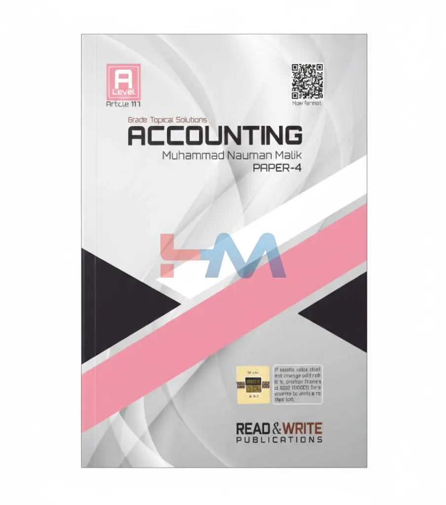 117 Accounting A2-Level Paper-4 Topical Worked Solutions