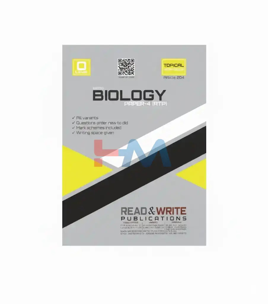 204 Biology O Level Paper-4 ATP Topical Workbook