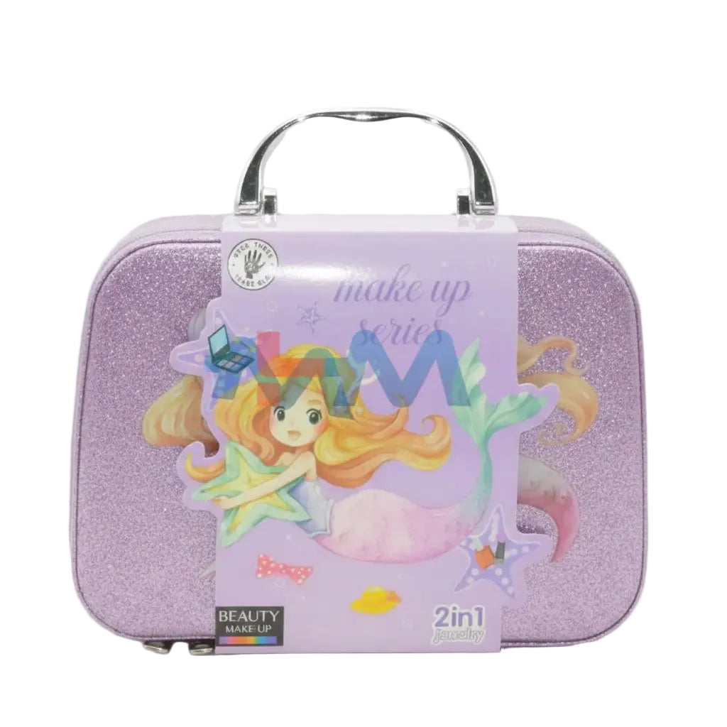 2 In 1 Portable Makeup Beauty Box-BLUE