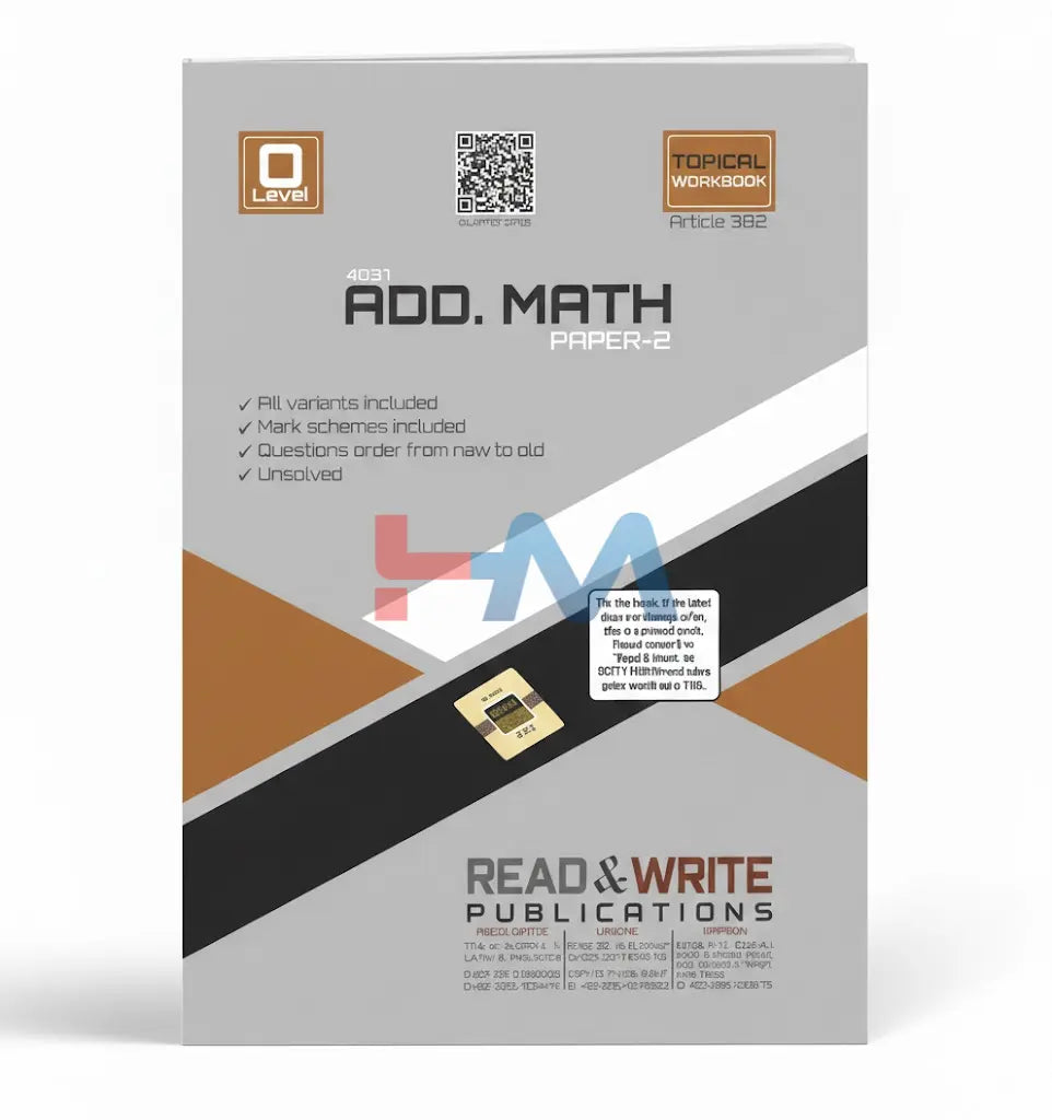 382 Additional Math O-Level/IGCSE Paper-2 Topical Workbook