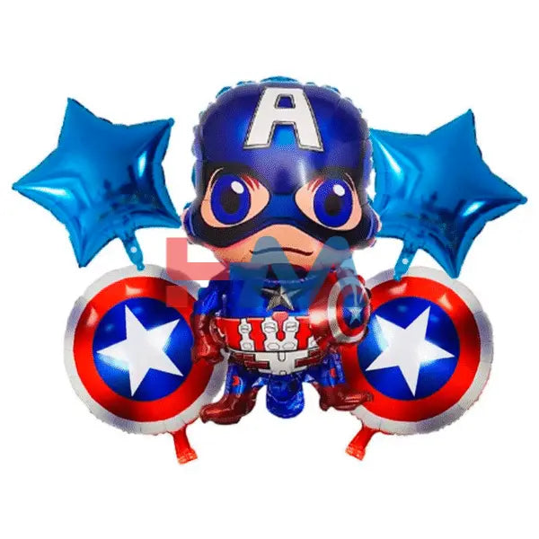 5Pcs Foil Balloons Set Boys Characters