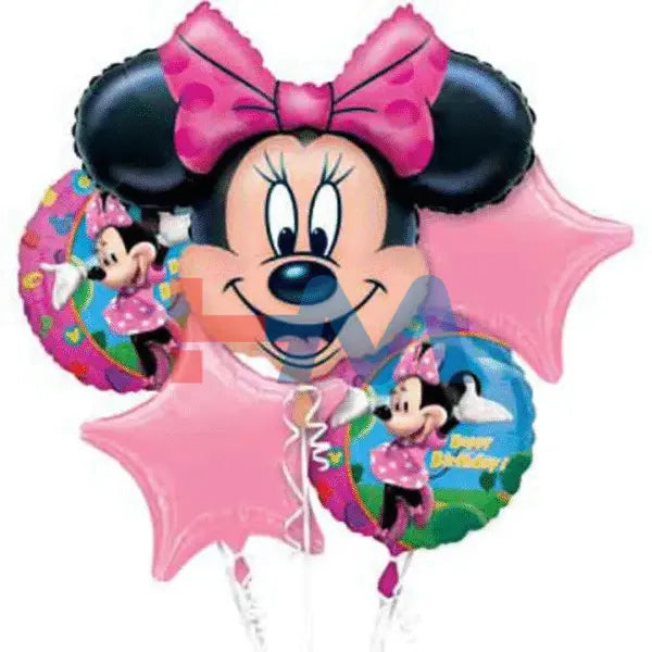 5Pcs Foil Balloons Set Girls Characters