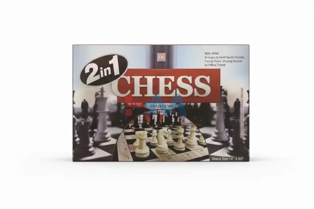 2in1 Chess & Checkers Board Game