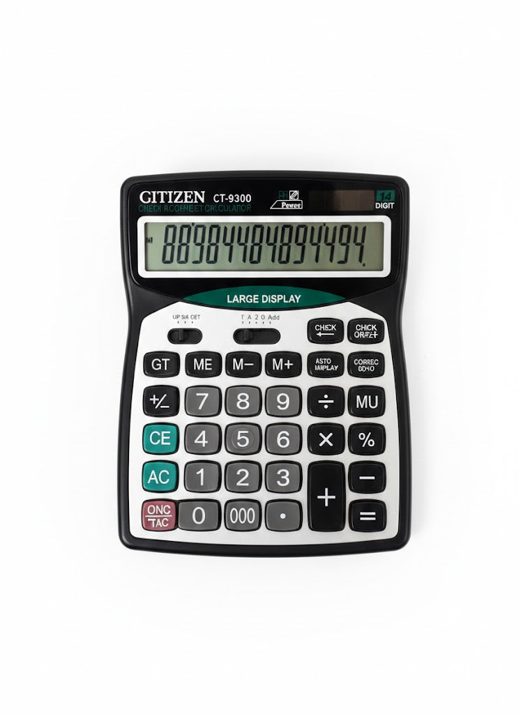 Citizen Solar Dual Power Calculator CT-9300 ( 14 Digits )