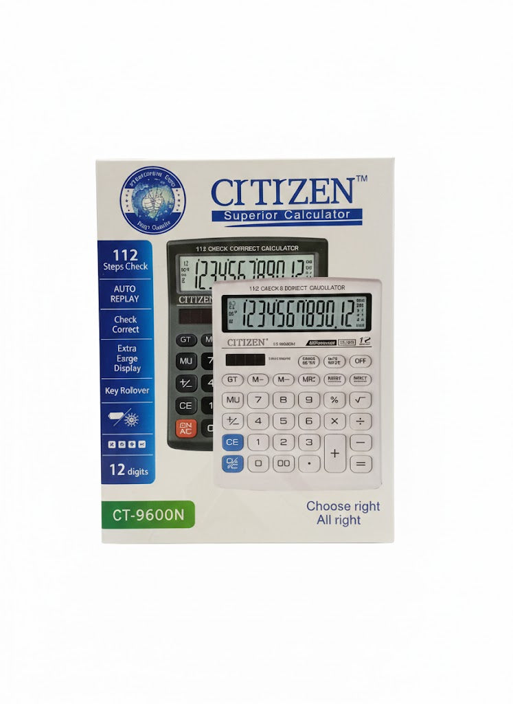 Citizen Superior Dual Power Calculator CT-9600N (12 Digits)