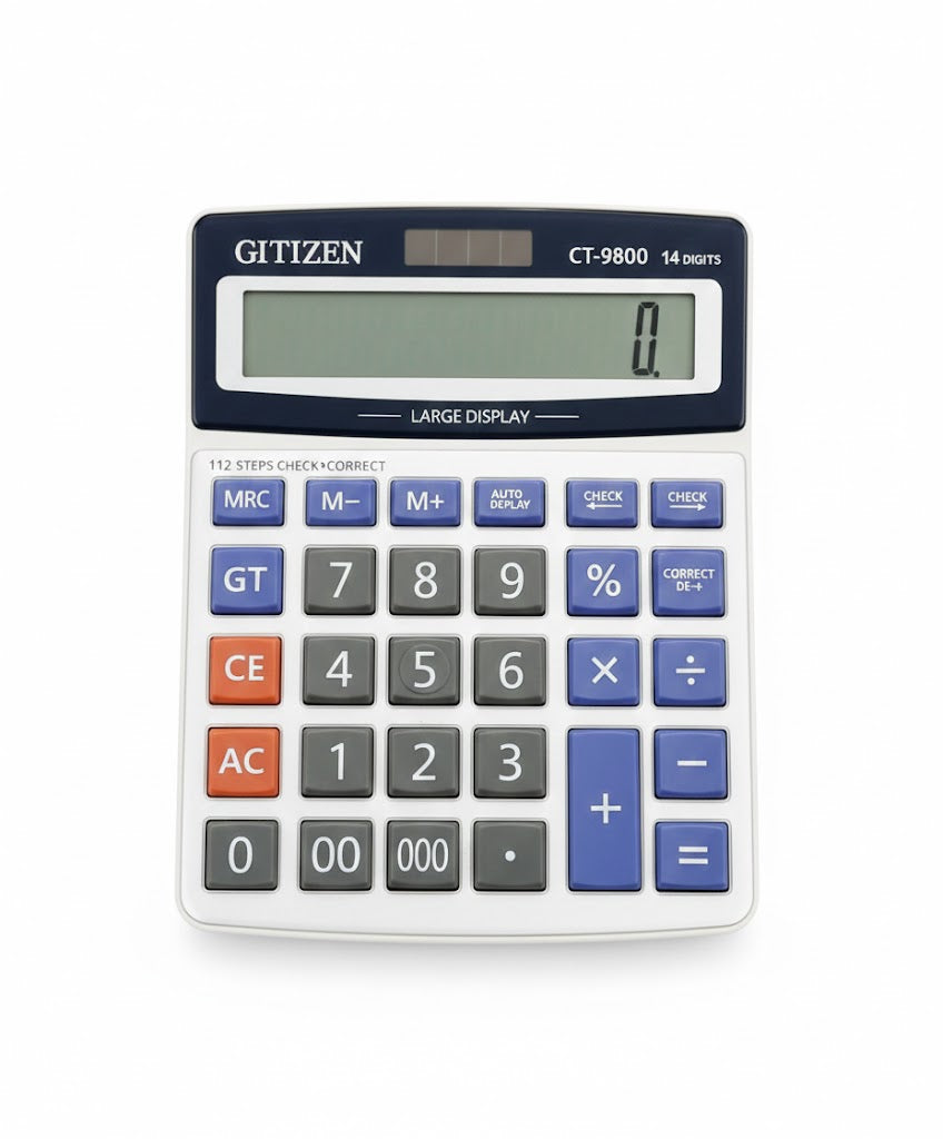 Citizen Solar Dual Power Calculator CT-9800 (First Copy)