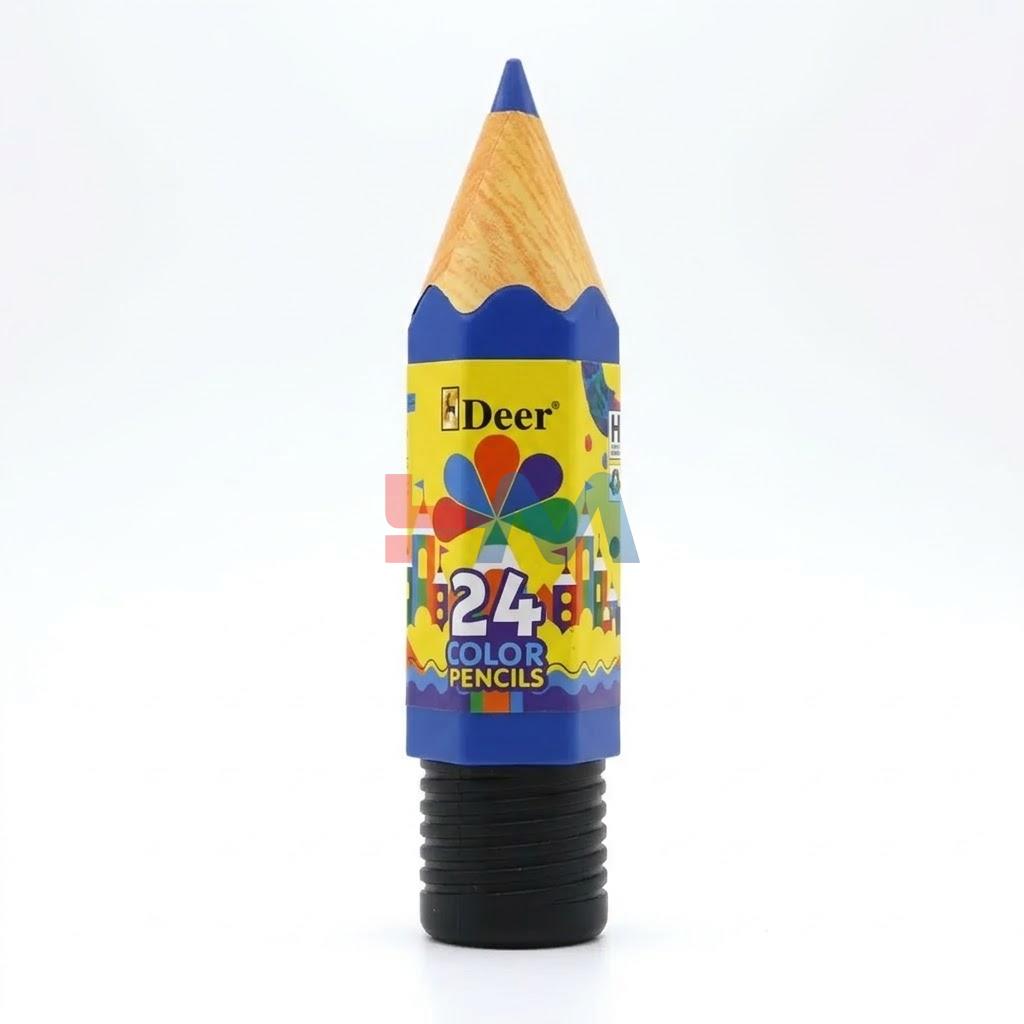 Deer Tin Color Pencil Pack Of 24 Full Size