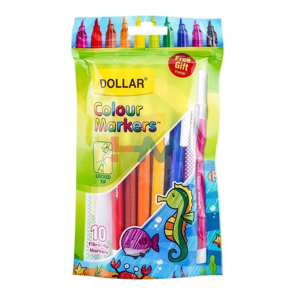 Dollar Multi Color Marker Pack Of 10