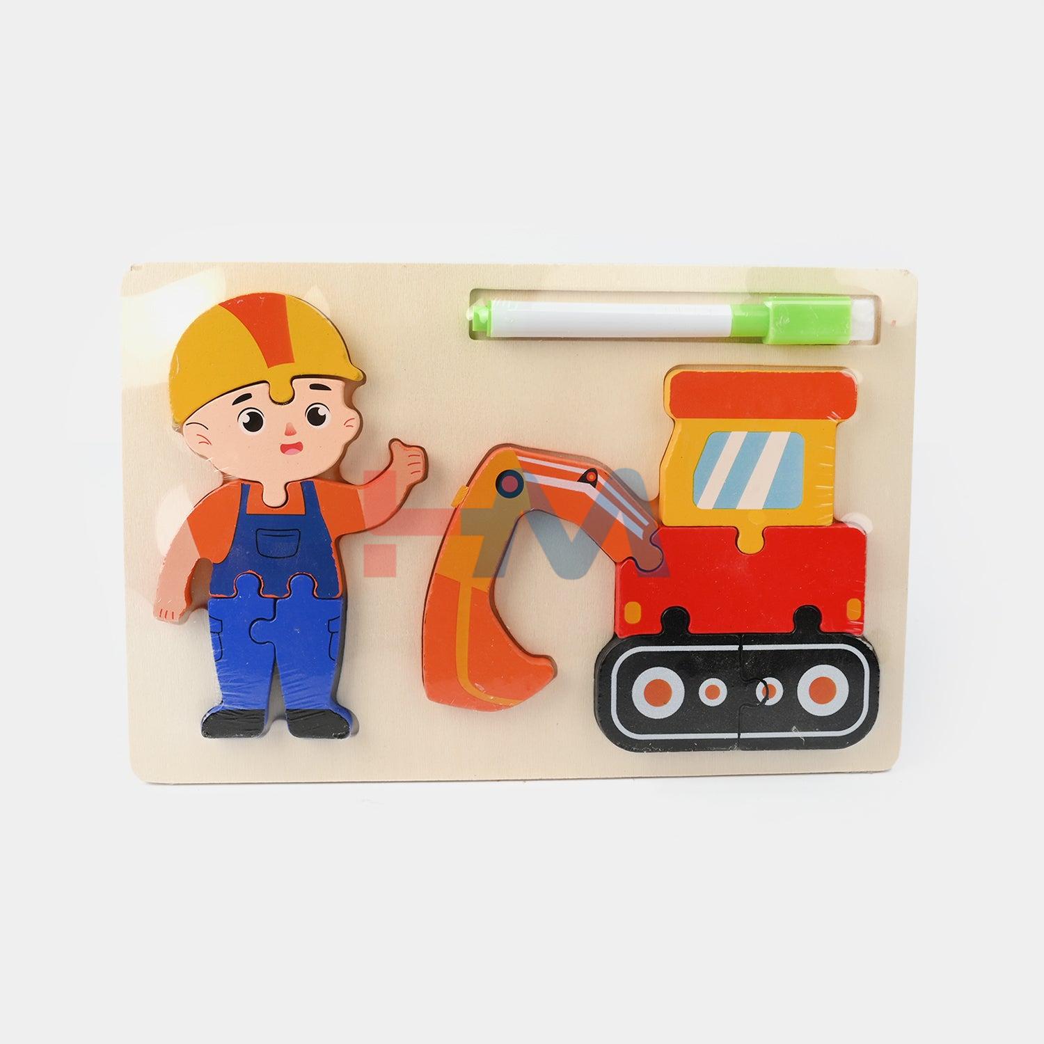 Educational Construction 2 in 1 Puzzels with Whiteboard