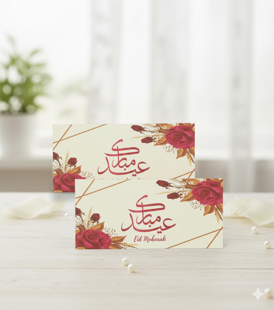 Eid Mubarak Card Red Envelope Pack Of 10