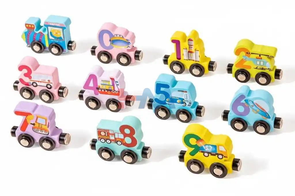 Educational Number Wooden Small Train