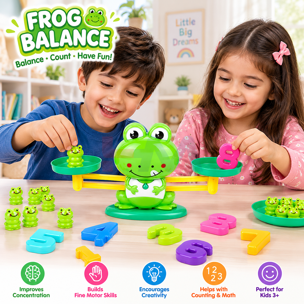 Frog Balance Educational Math Toy for Kids