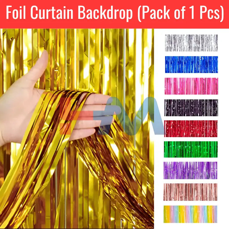 Foil Curtain Backdrop (Pack of 1 Pcs)
