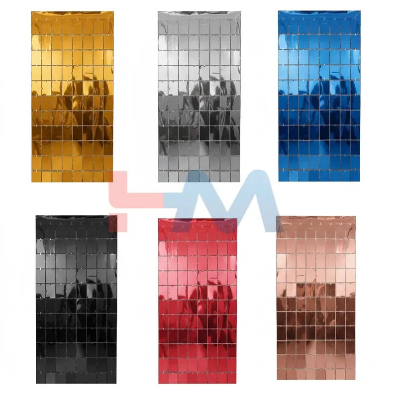 Foil Curtain Boxes Backdrop (Pack of 1 Pcs)