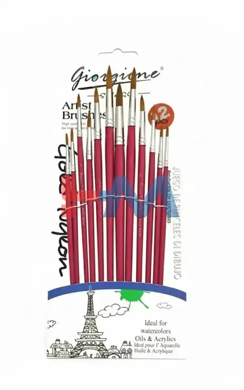 Giorgione Artist Brushes Set -12Pc