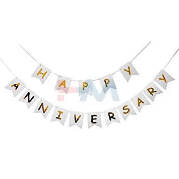 Happy Anniversary Card Bunting Banner