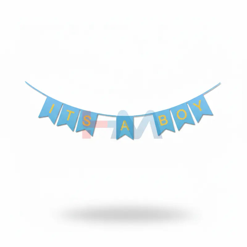 Its A Boy Card Bunting Banner