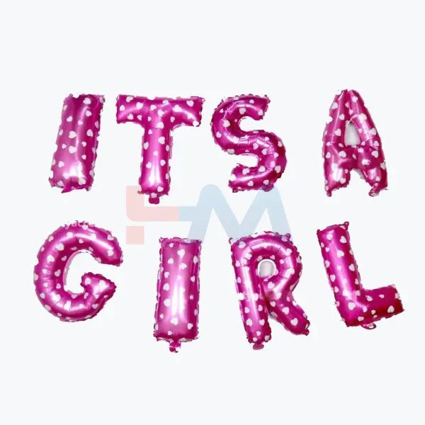 Its A Girl Foil Balloons