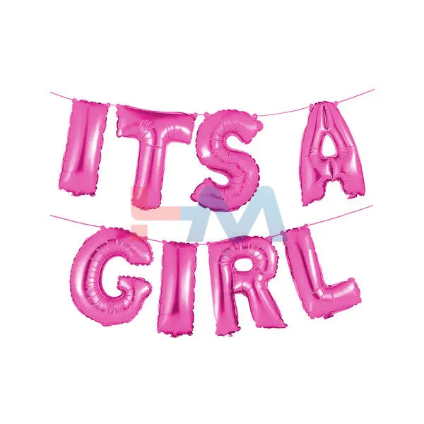 Its A Girl Foil Balloons
