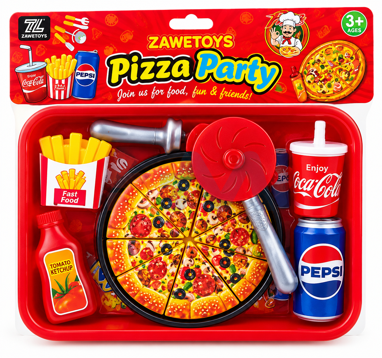 Kids Fast Food Pizza Making Toy Set