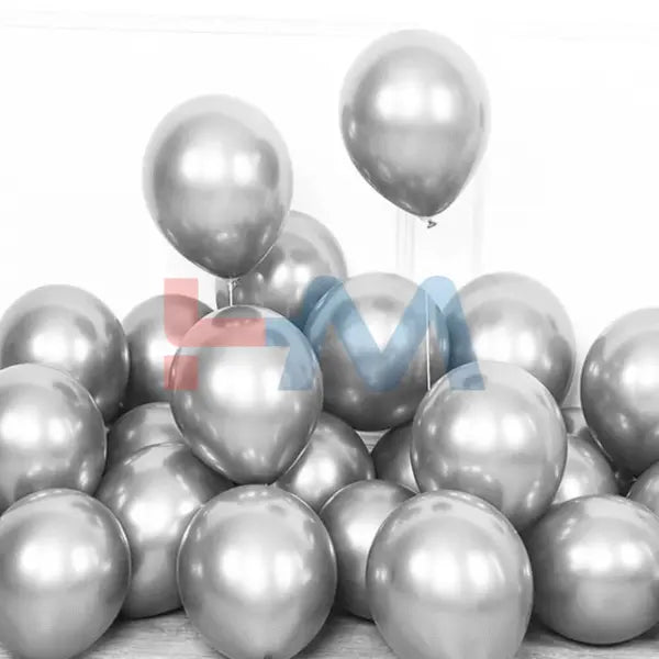 Chrome,Metallic,Shiny Latex Balloons -10" Inch