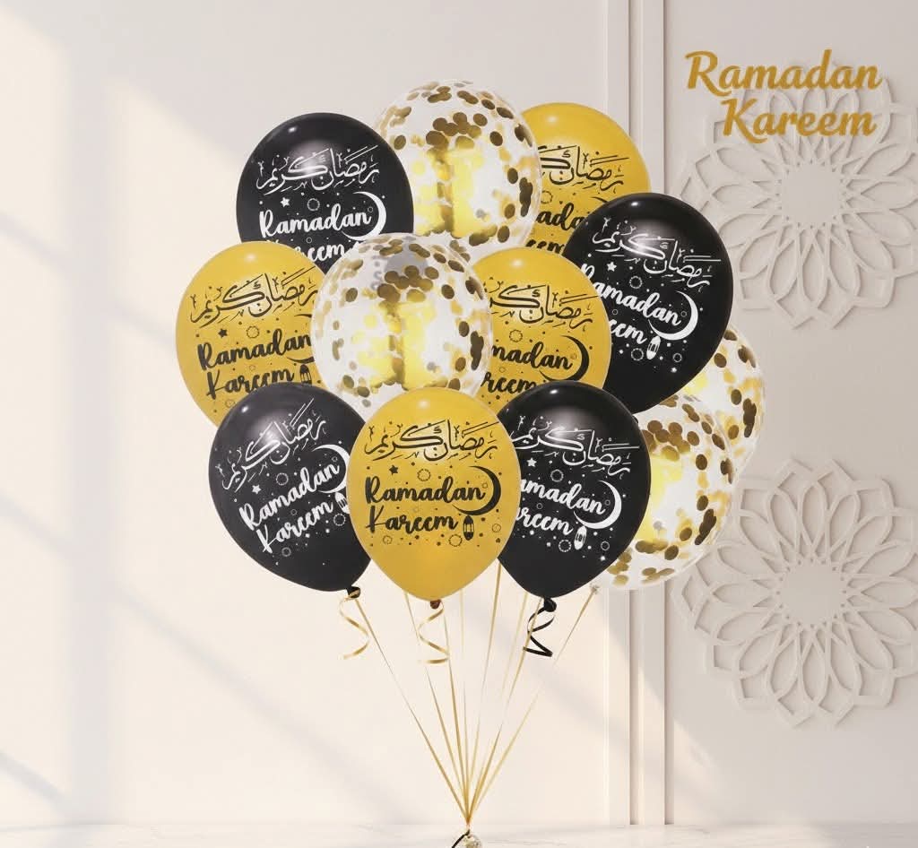 Ramadan Kareem Printed Baloon Set 12 Pcs
