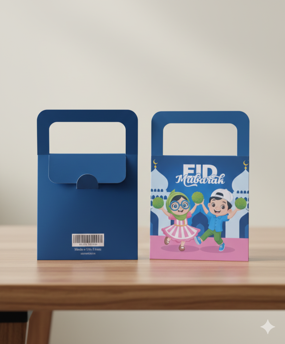 Eid Mubarak Mini Handbag Style Card Envelopes 10 Pcs