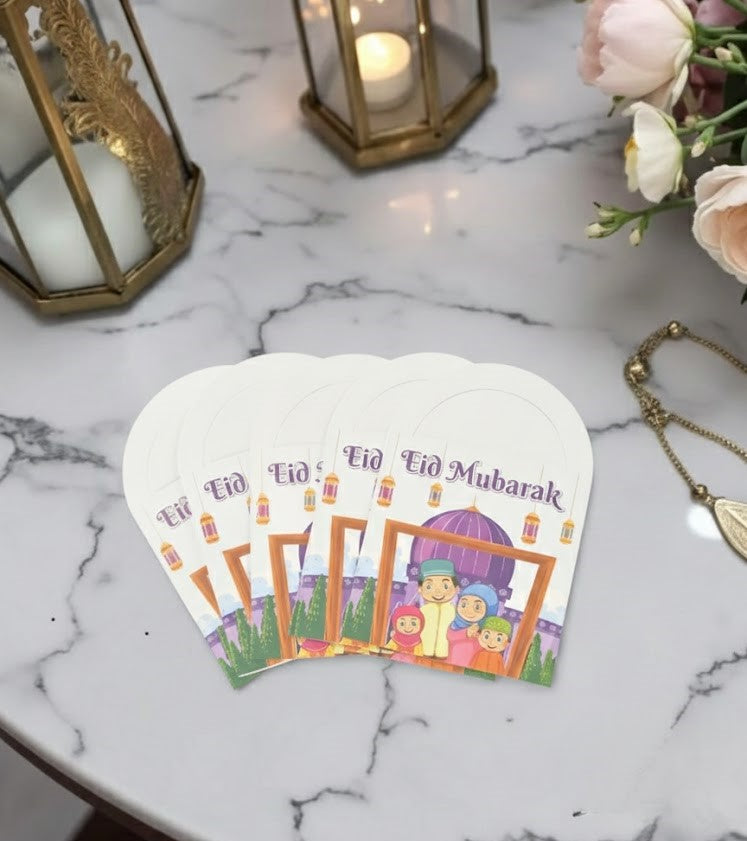 Premium Eid Mubarak Mini Handbag Card Envelopes 10 Pcs
