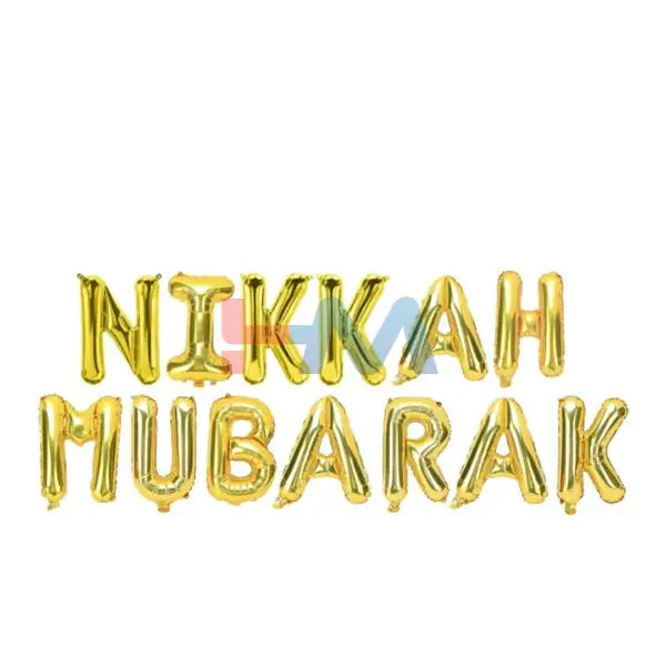 Nikkah Mubarak Foil Balloons