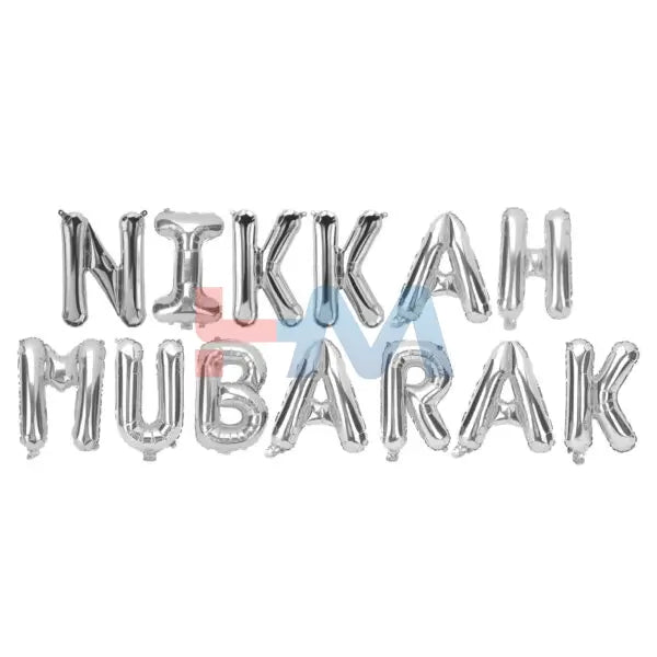 Nikkah Mubarak Foil Balloons