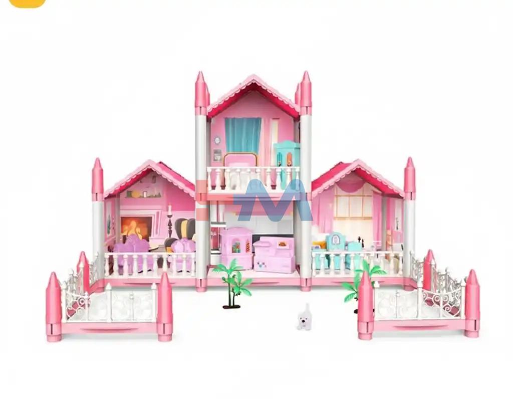 Happy Children Doll House Pink For Girls