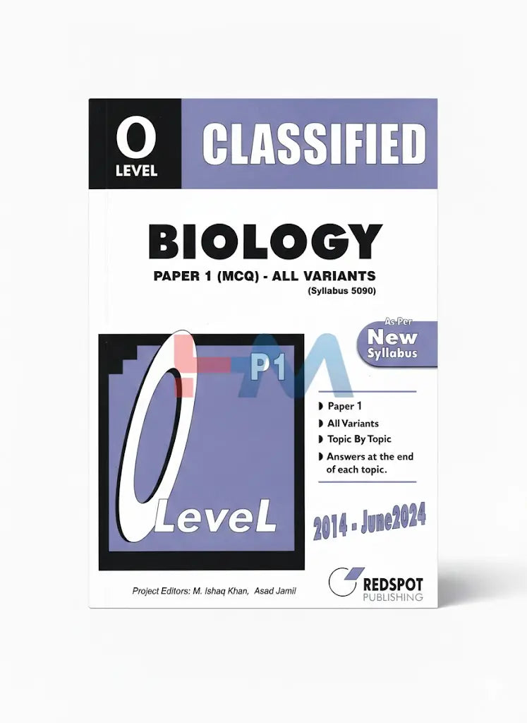 O Level Classified Biology Paper 1 MCQ's Topical Unsolved