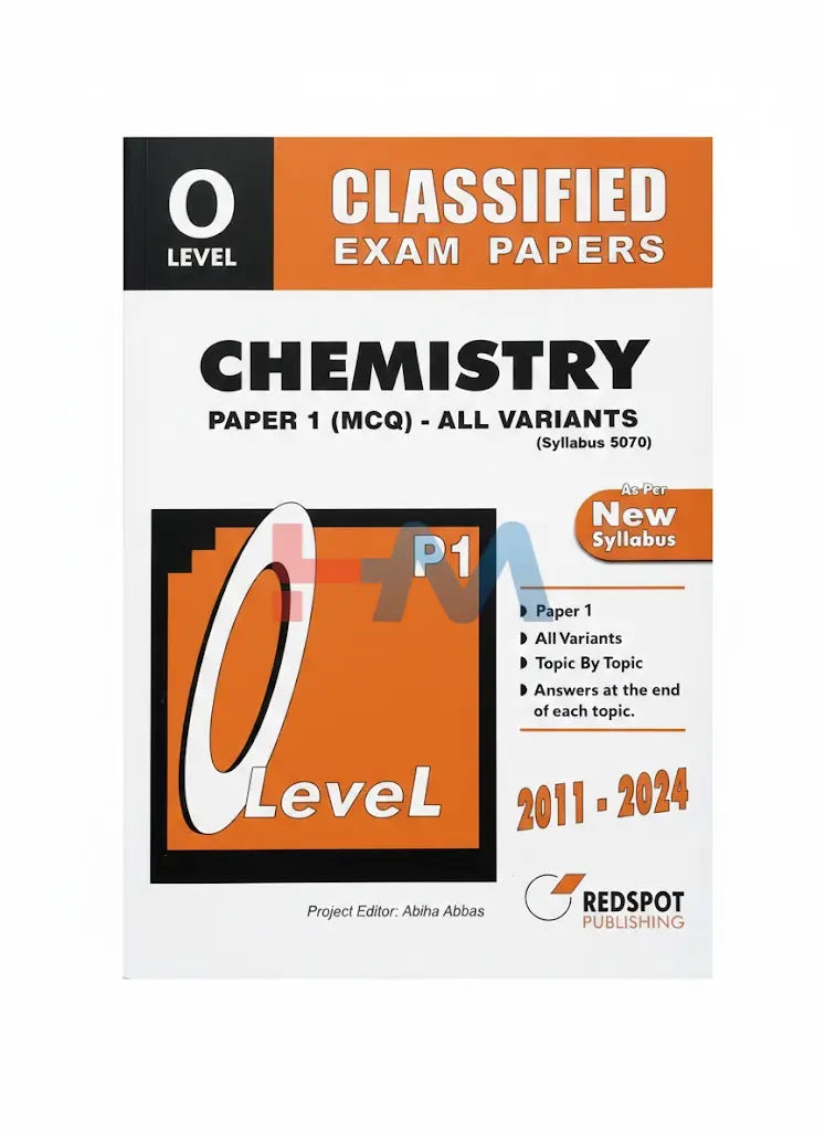 O Level Classified Chemistry Paper 1 MCQ's Topical Unsolved Exam Paper
