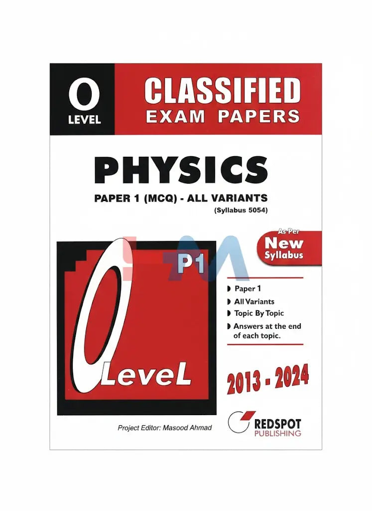 O Level Classified Physics Paper 1 MCQ's Topical Exam Paper