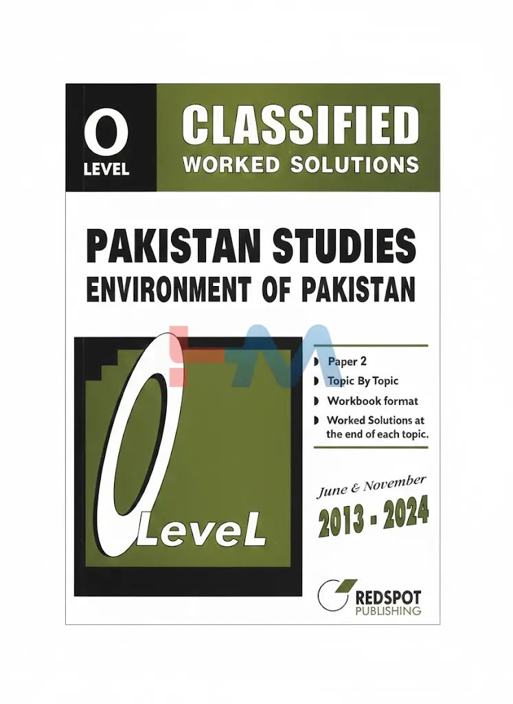O Level Classified Pakistan Studies (Environment of Pakistan) Paper 2 Topical