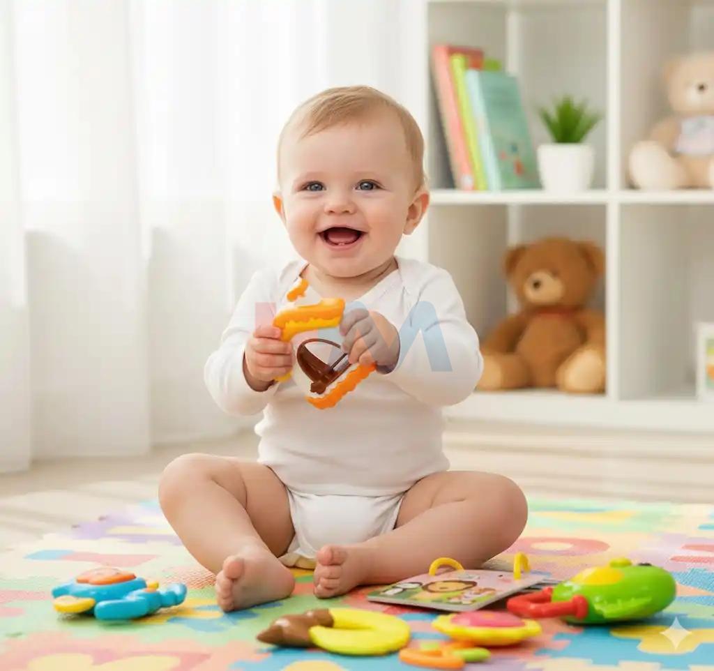 Pack of 4 Rattle Set Toy for New Born Babies
