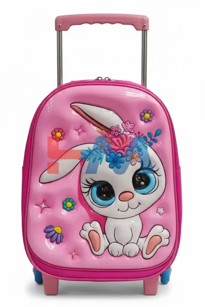 Pink Rabit Trolly BackPack (14 Inch)