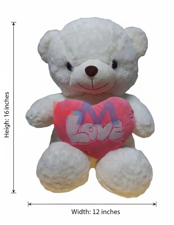 Pure White Valentine Teddy (16 Inch)