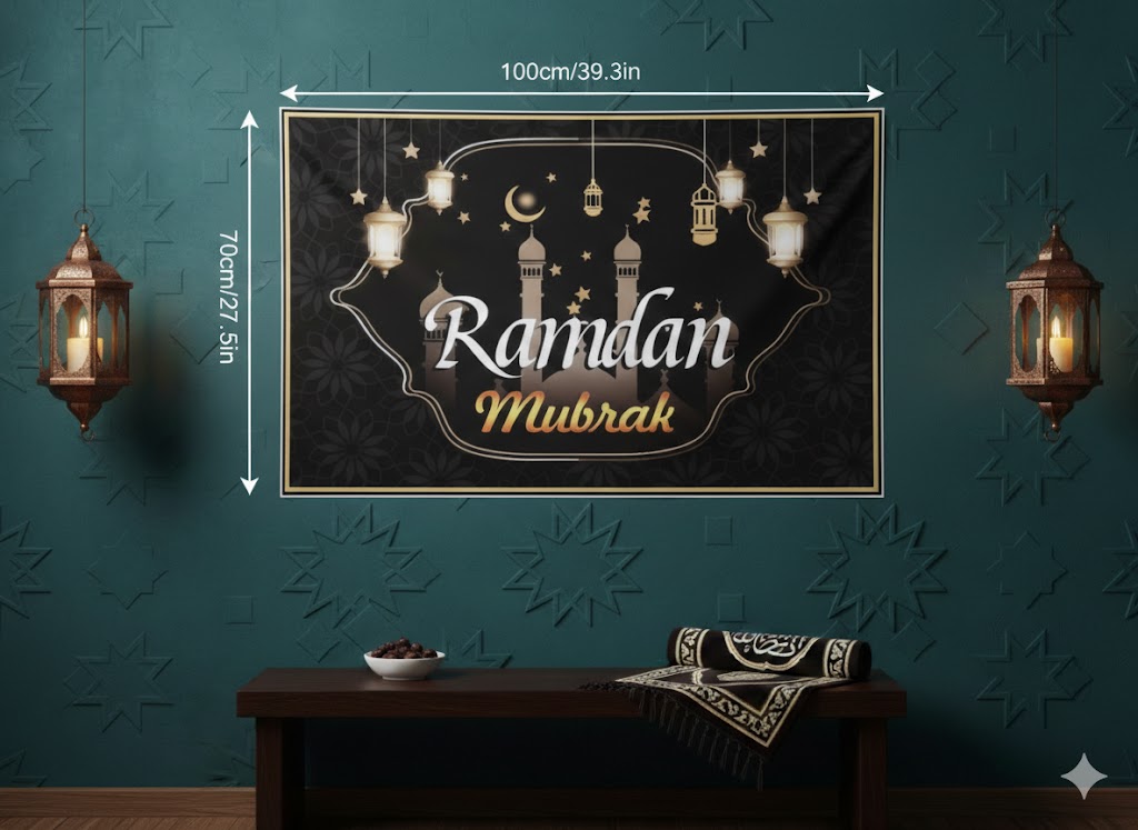 Ramadan Mubarak Banner Backdrop