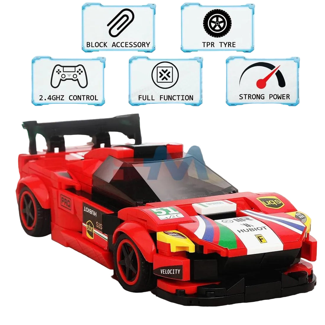 R/C Sports Car Building Block Set 230Pc