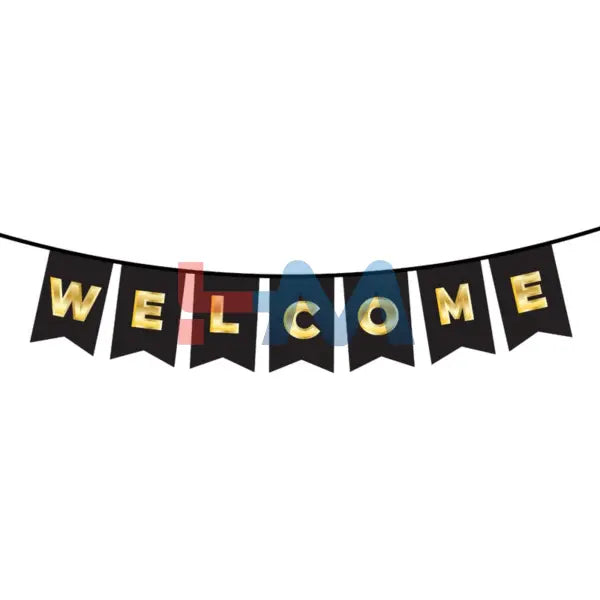 Welcome Card Bunting Banner