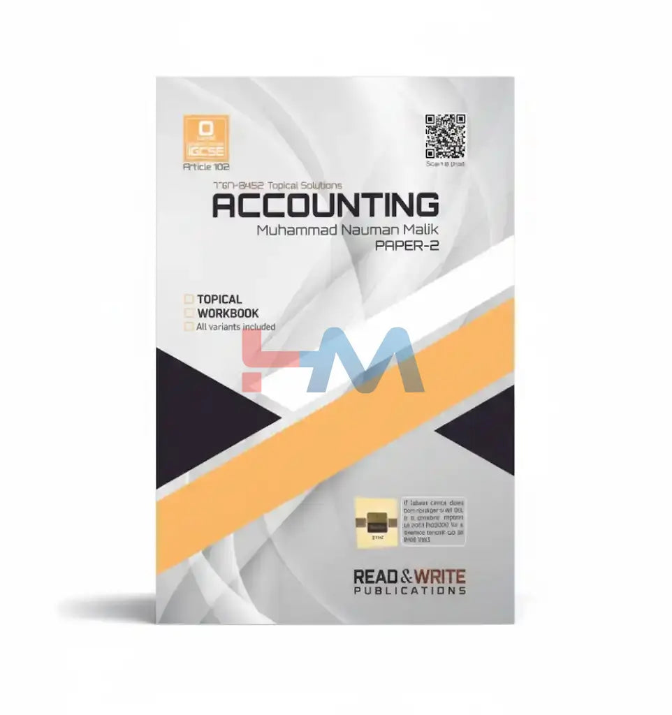 102 Accounting O-Level/IGCSE Paper-2 Topical Worked Solutions