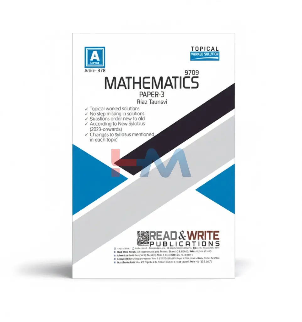 378 Mathematics A-Level Paper-3 Topical Worked Solutions