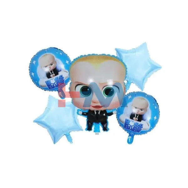 5Pcs Foil Balloons Set Boys Characters