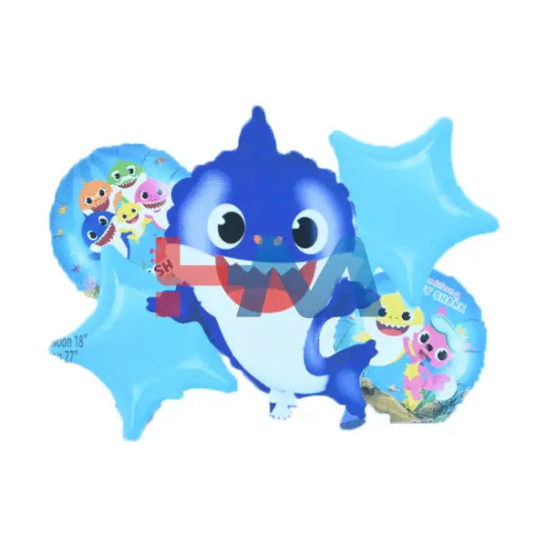 5Pcs Foil Balloons Set Boys Characters