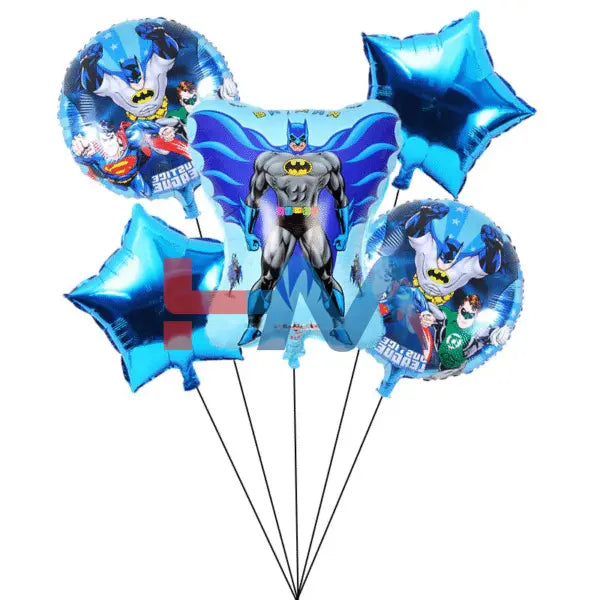 5Pcs Foil Balloons Set Boys Characters