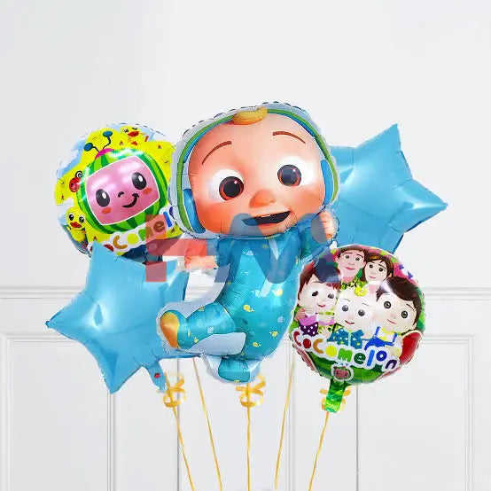 5Pcs Foil Balloons Set Boys Characters