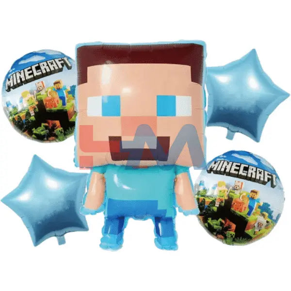 5Pcs Foil Balloons Set Boys Characters