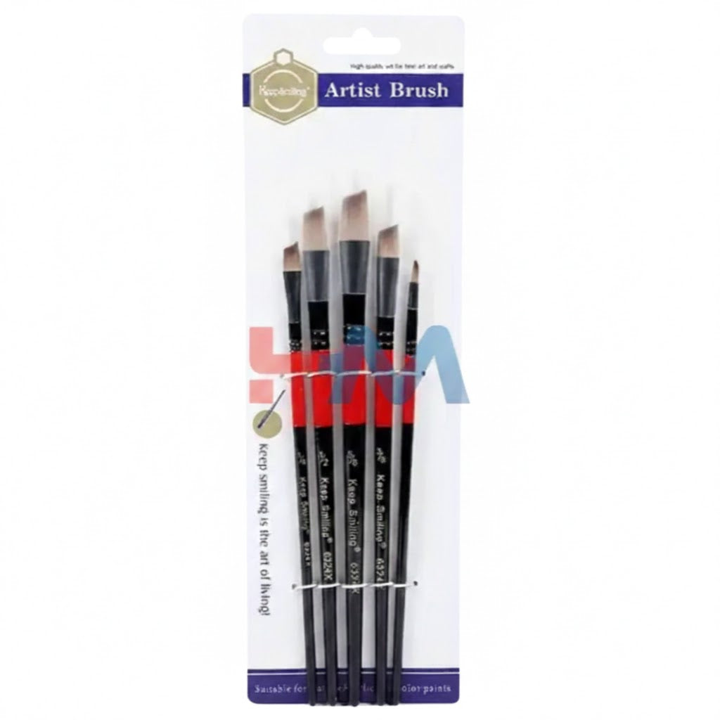 Keep Smiling Artist Brushes Set -5Pc